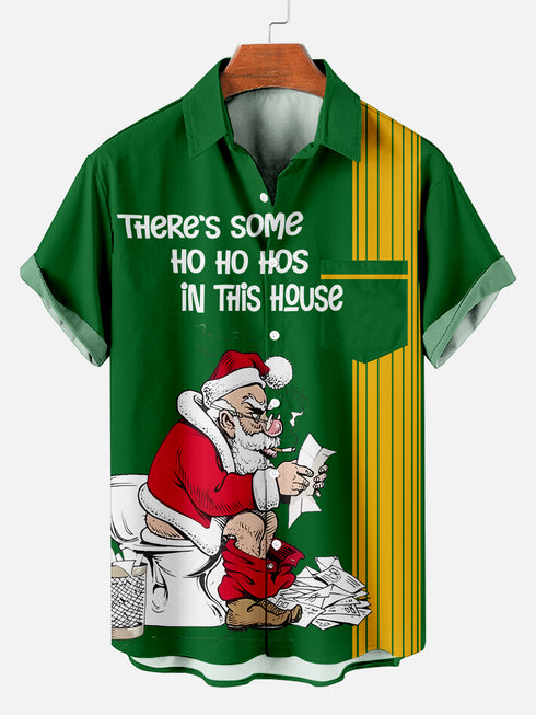 Men's Christmas Funny Graphic Short Sleeve Hawaiian Shirt
